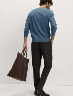 Pure Cotton V-Neck Jumper