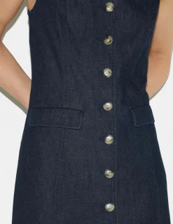 Pure Cotton V-Neck Midi Tea Dress