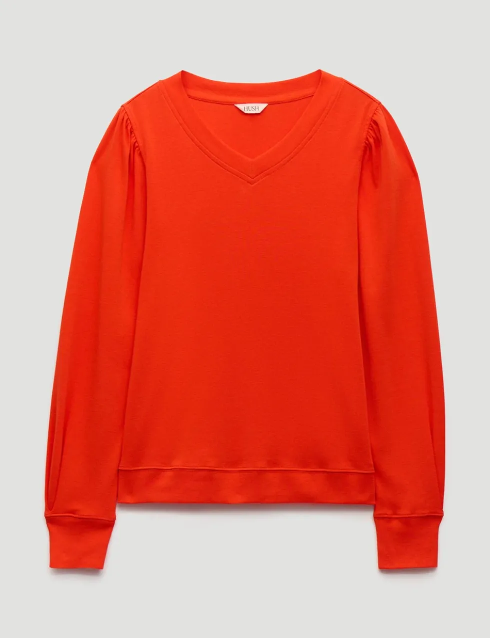 Pure Cotton V-Neck Puff Sleeve Top