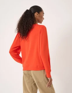 Pure Cotton V-Neck Puff Sleeve Top