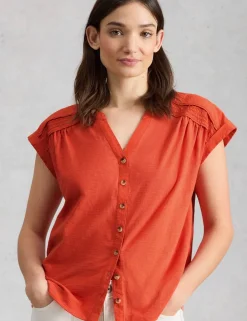 Pure Cotton V-Neck Shirt
