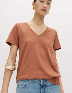 Pure Cotton V-Neck T-Shirt