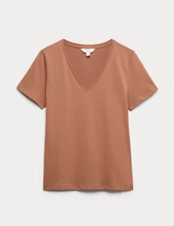 Pure Cotton V-Neck T-Shirt