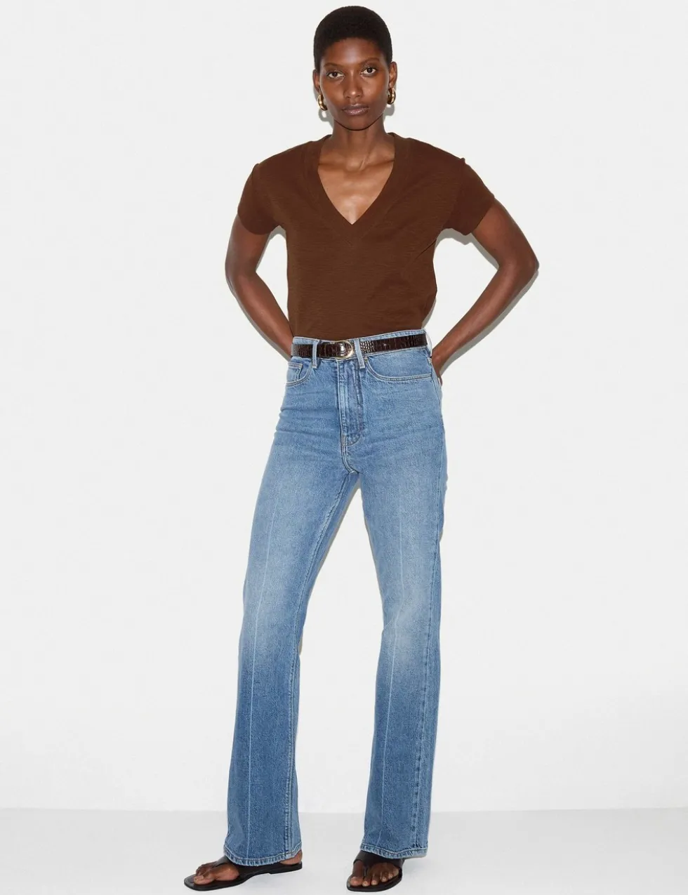 Pure Cotton V-Neck T-Shirt
