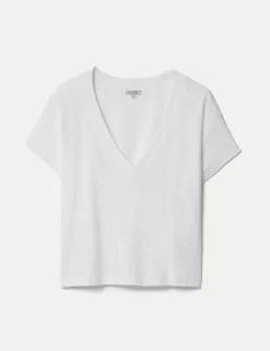 Pure Cotton V-Neck T-Shirt