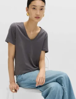Pure Cotton V-Neck T-Shirt