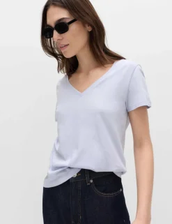Pure Cotton V-Neck T-Shirt