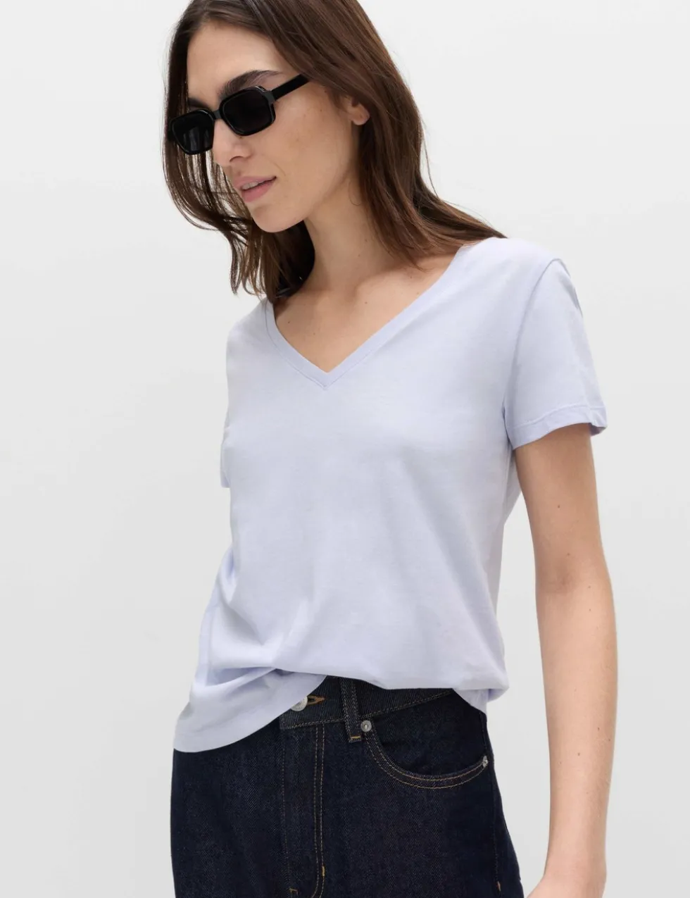 Pure Cotton V-Neck T-Shirt