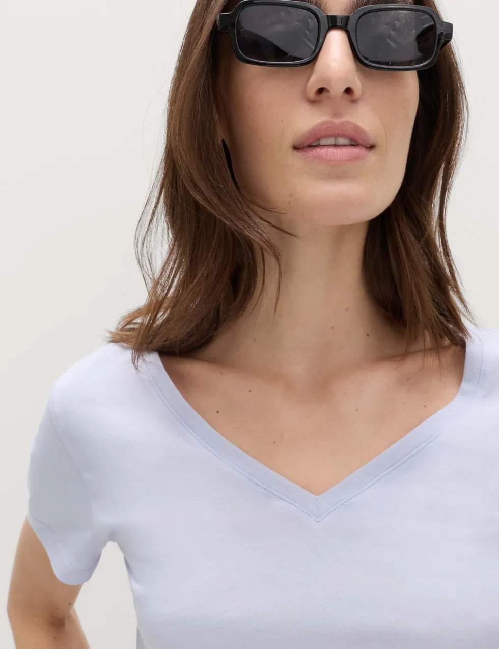 Pure Cotton V-Neck T-Shirt
