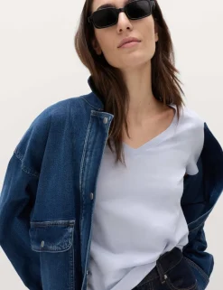 Pure Cotton V-Neck T-Shirt