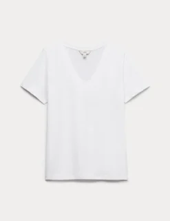 Pure Cotton V-Neck T-Shirt