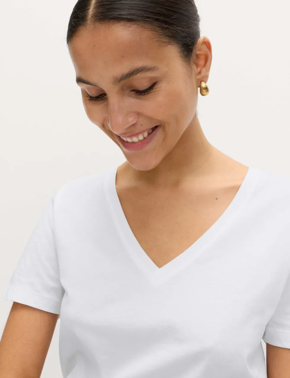 Pure Cotton V-Neck T-Shirt