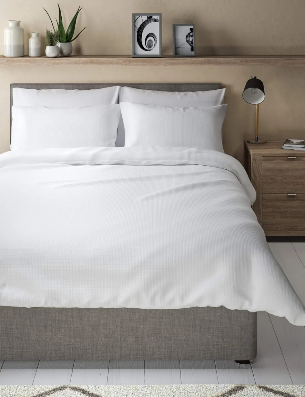 Pure Cotton Waffle Bedding Set