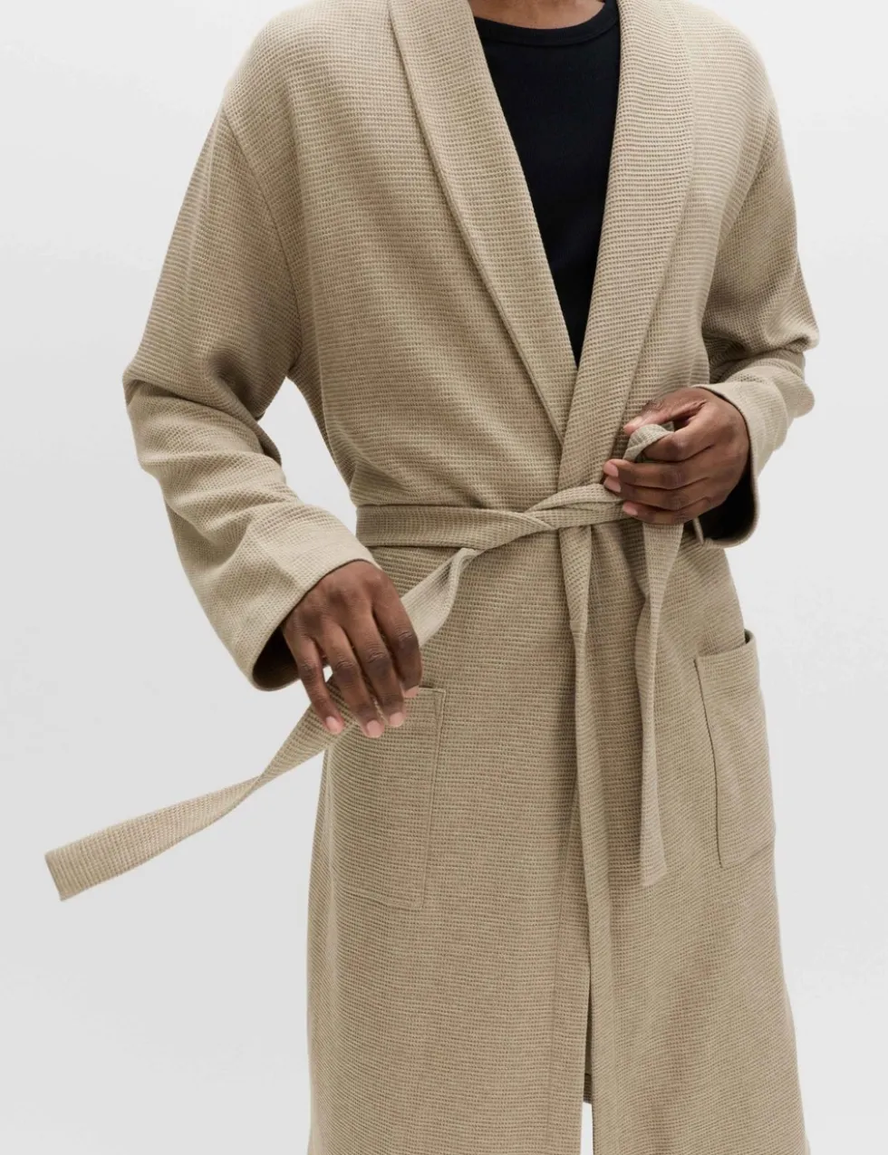 Pure Cotton Waffle Lightweight Dressing Gown