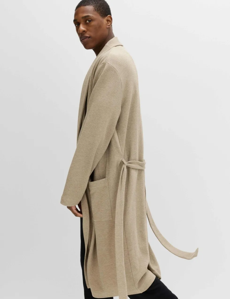 Pure Cotton Waffle Lightweight Dressing Gown