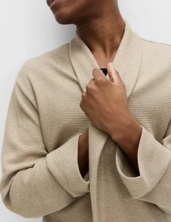 Pure Cotton Waffle Lightweight Dressing Gown