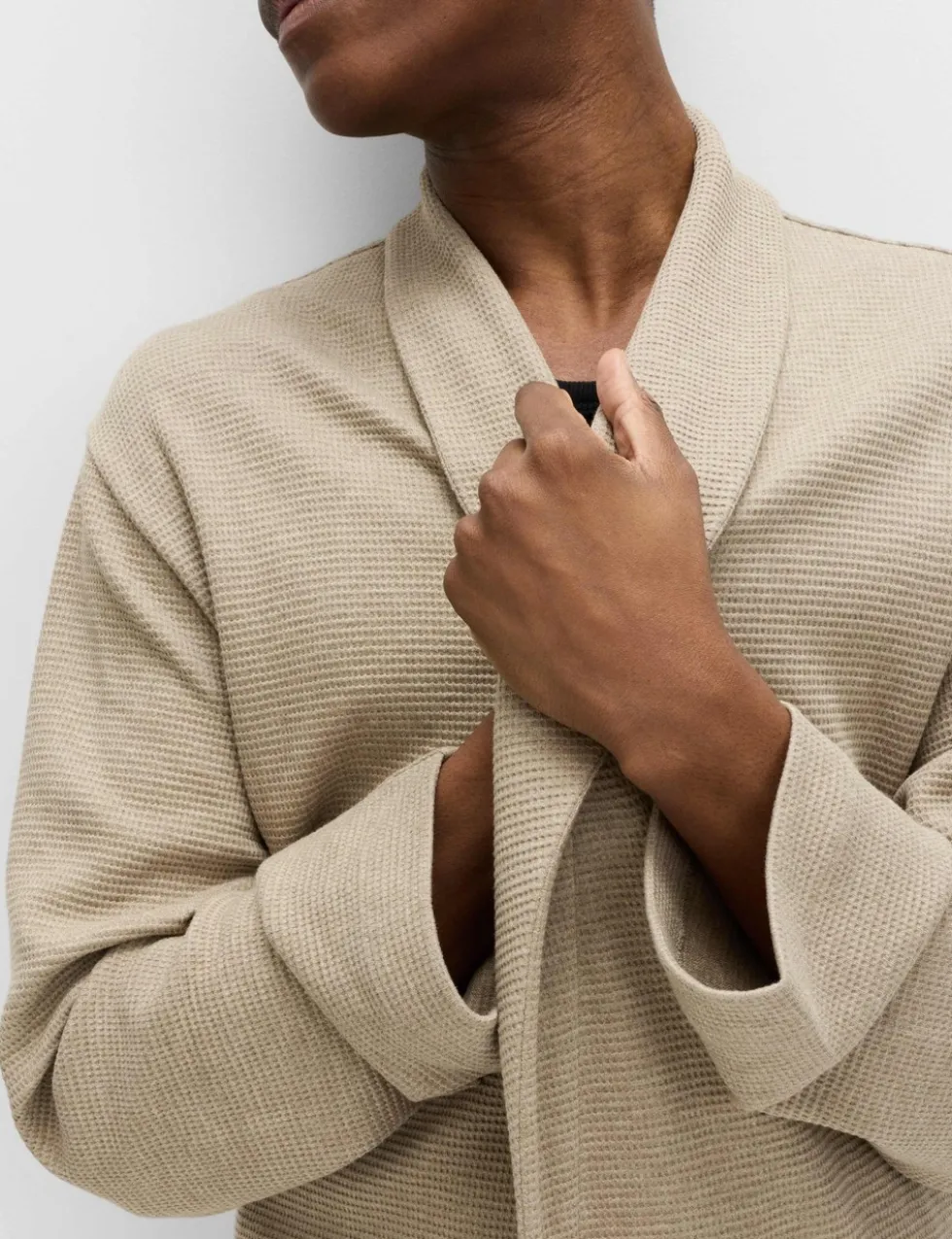 Pure Cotton Waffle Lightweight Dressing Gown