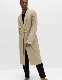 Pure Cotton Waffle Lightweight Dressing Gown