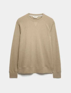 Pure Cotton Waffle Loungewear Sweatshirt