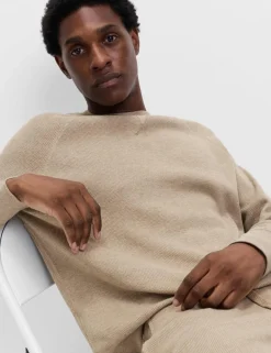 Pure Cotton Waffle Loungewear Sweatshirt