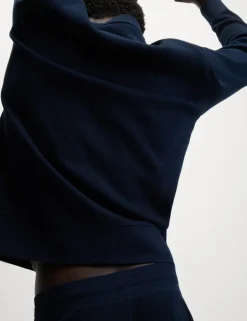 Pure Cotton Waffle Loungewear Sweatshirt