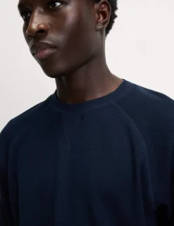 Pure Cotton Waffle Loungewear Sweatshirt