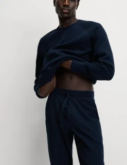 Pure Cotton Waffle Loungewear Sweatshirt