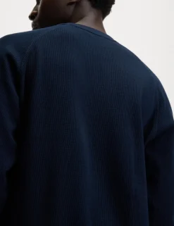 Pure Cotton Waffle Loungewear Sweatshirt