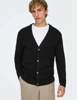 Pure Cotton Waffle Textured Cardigan