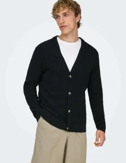 Pure Cotton Waffle Textured Cardigan