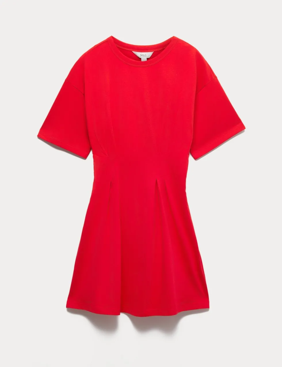 Pure Cotton Waisted Mini T-Shirt Dress