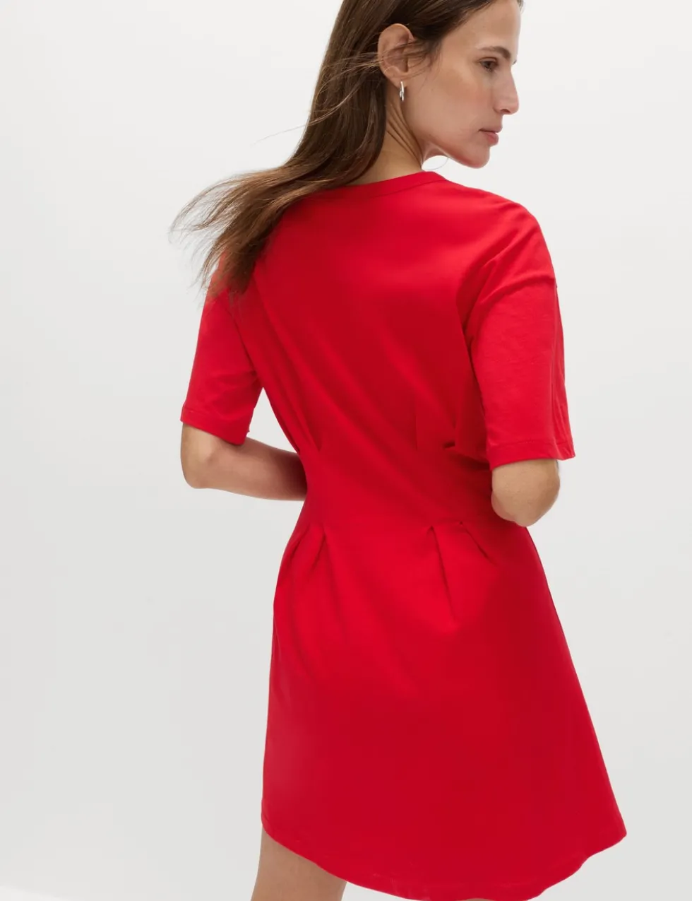 Pure Cotton Waisted Mini T-Shirt Dress
