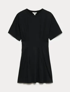 Pure Cotton Waisted Mini T-Shirt Dress