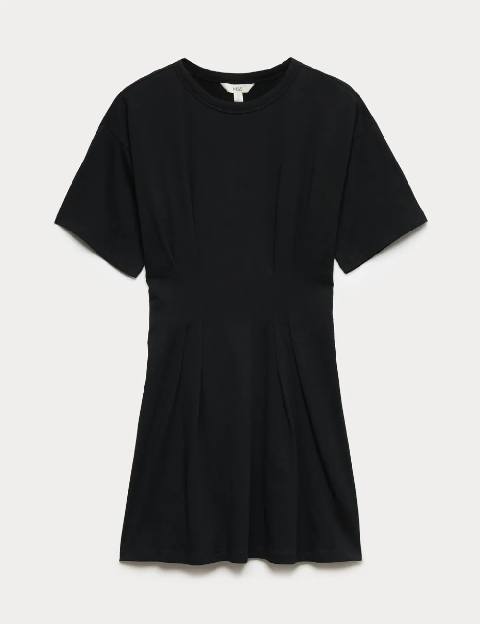 Pure Cotton Waisted Mini T-Shirt Dress