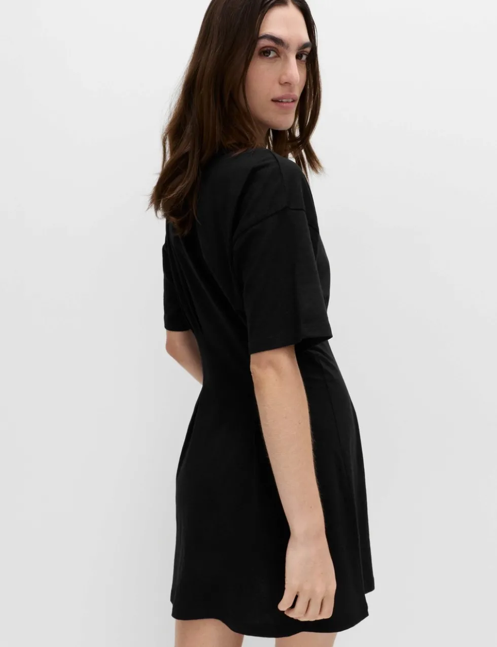 Pure Cotton Waisted Mini T-Shirt Dress