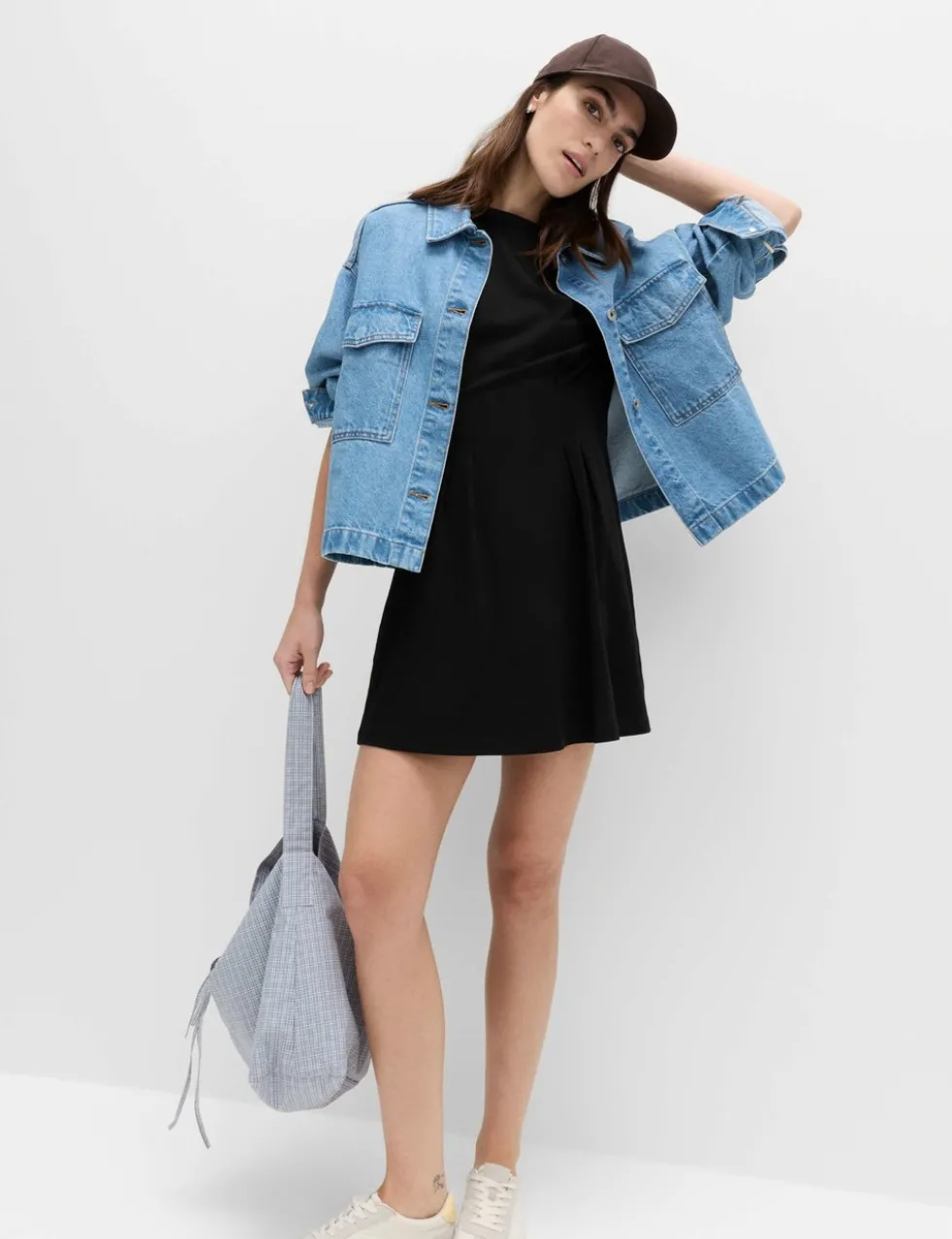 Pure Cotton Waisted Mini T-Shirt Dress