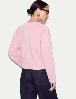 Pure Cotton Washed Jersey Jacket