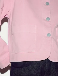 Pure Cotton Washed Jersey Jacket
