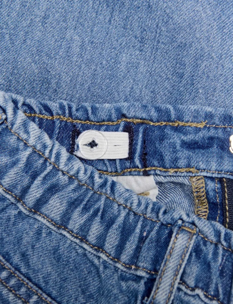 Pure Cotton Wide Leg Denim Shorts (8-14 Yrs)