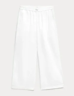 Pure Cotton Wide Leg Pyjama Bottoms