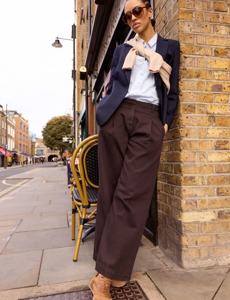 Pure Cotton Wide Leg Trousers
