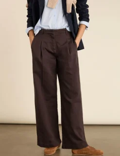 Pure Cotton Wide Leg Trousers