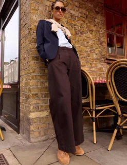 Pure Cotton Wide Leg Trousers