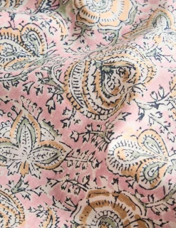 Pure Cotton Woodblock Floral Bedding Set