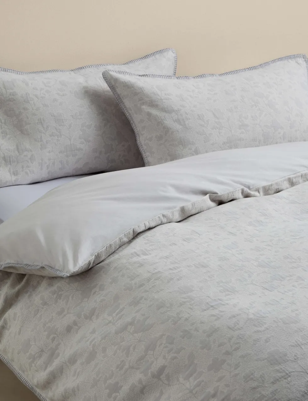 Pure Cotton Woodblock Floral Jacquard Bedding Set
