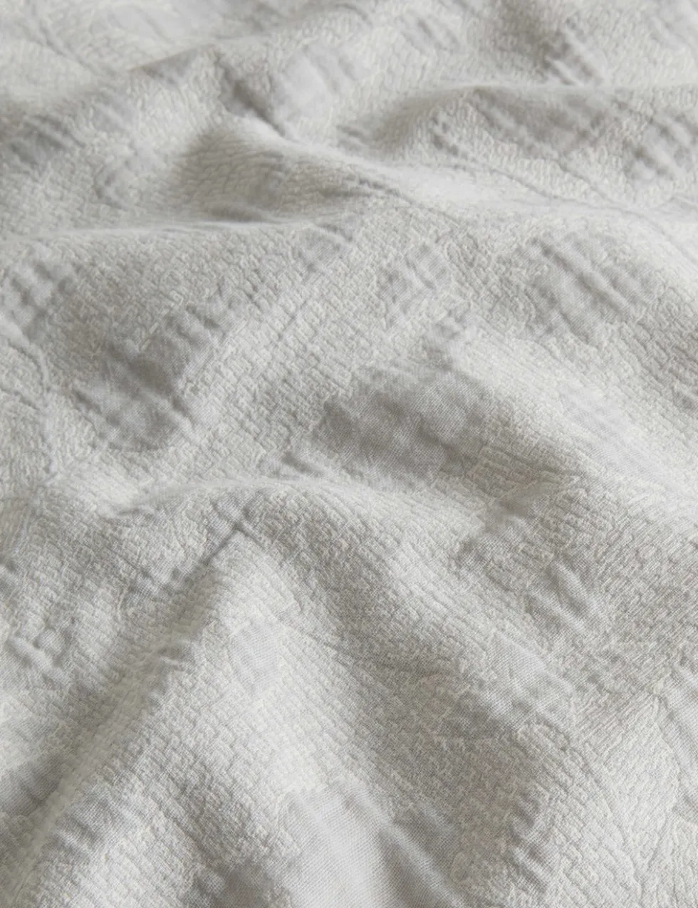 Pure Cotton Woodblock Floral Jacquard Bedding Set