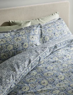 Pure Cotton Woodblock Floral Bedding Set
