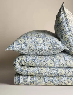 Pure Cotton Woodblock Floral Bedding Set