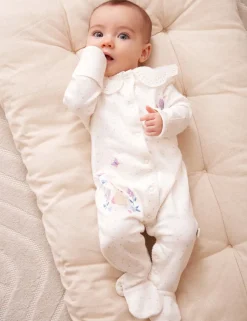 Pure Cotton Woodland Sleepsuit (7lbs-18 Mths)