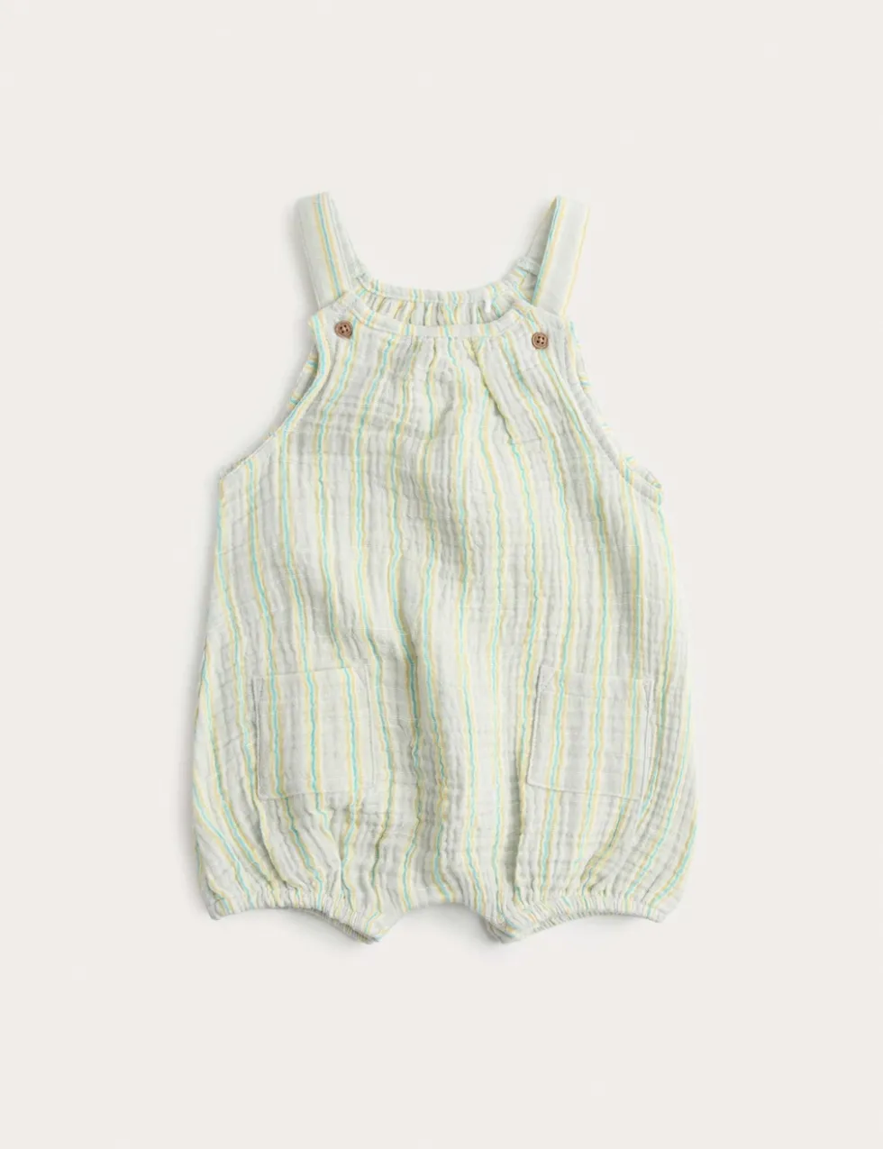 Pure Cotton Woven Bibshort (7lbs - 12 Mths)